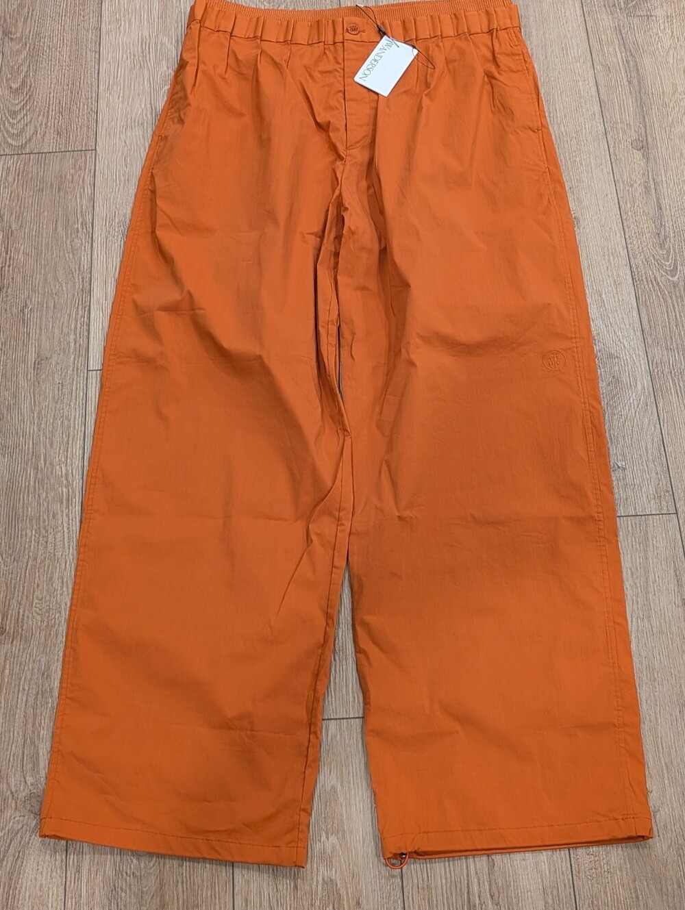 $595 Mens JW Anderson Gathered Waist Track Pants Ginger XL